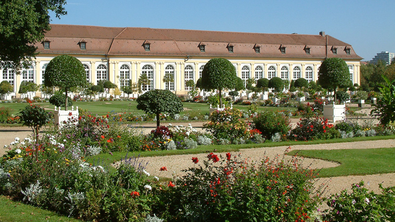 Orangerie und Hofgarten in Ansbach