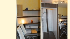 Sauna & Ruheraum - erfrischende Abkühlung in der Dusche
